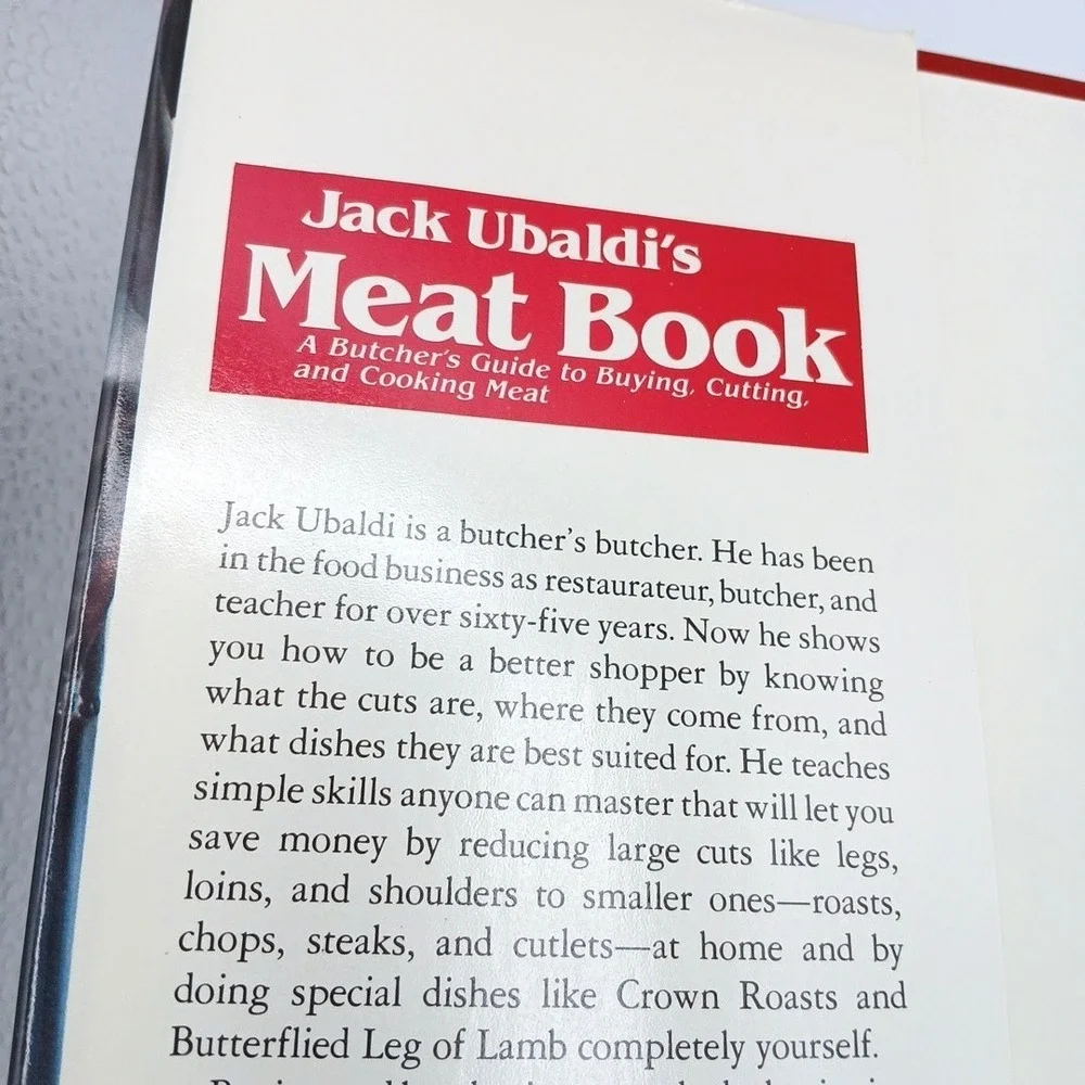 Jack Ubaldi's Meat Book A Butcher's Guide to Buying Cutting and Cooking Meat NOS